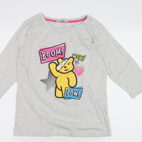 George Women's Grey Cartoon 3/4 Sleeve T-Shirt Size 12