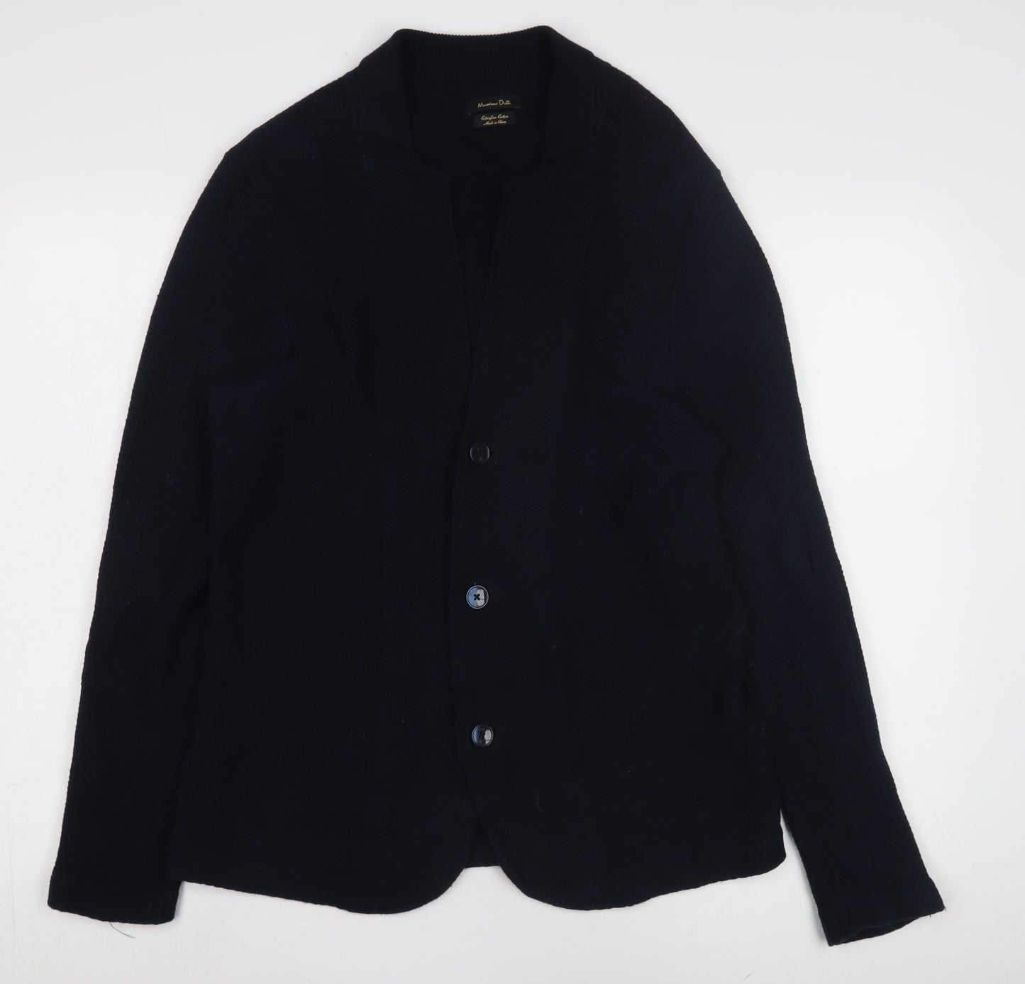 Massimo Dutti Men's Black Cardigan - Regular Fit