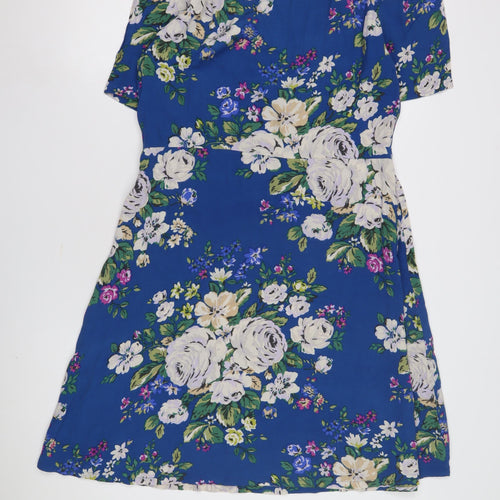 Cath Kidston Women's Blue Floral Dress Size 14