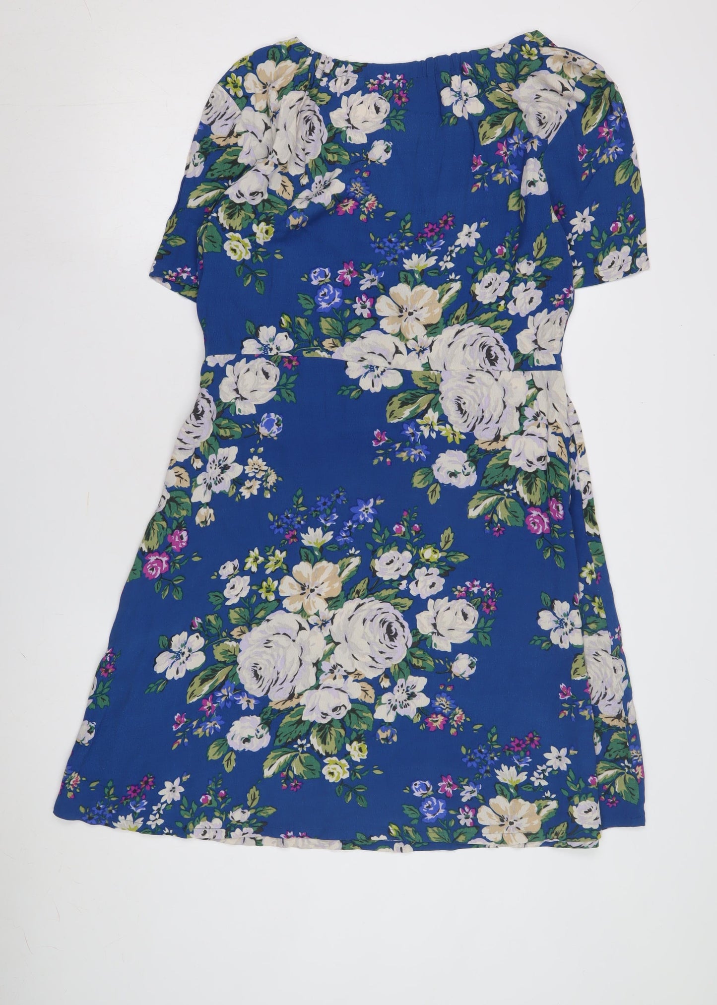 Cath Kidston Women's Blue Floral Dress Size 14