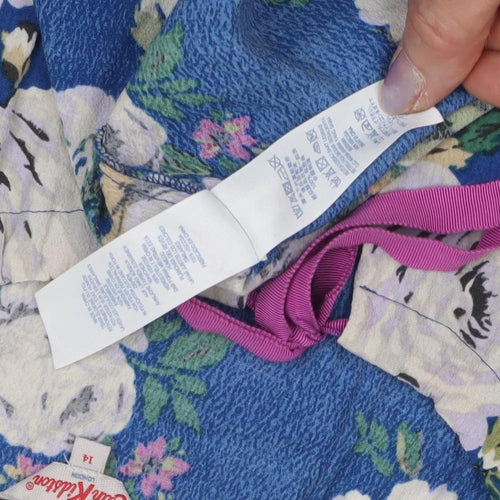 Cath Kidston Women's Blue Floral Dress Size 14