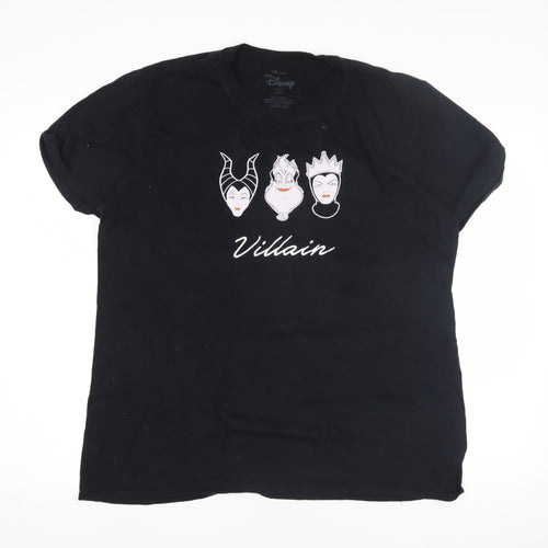 Disney Black Villains T-Shirt, Unisex L, 100% Cotton