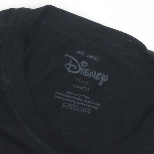Disney Black Villains T-Shirt, Unisex L, 100% Cotton