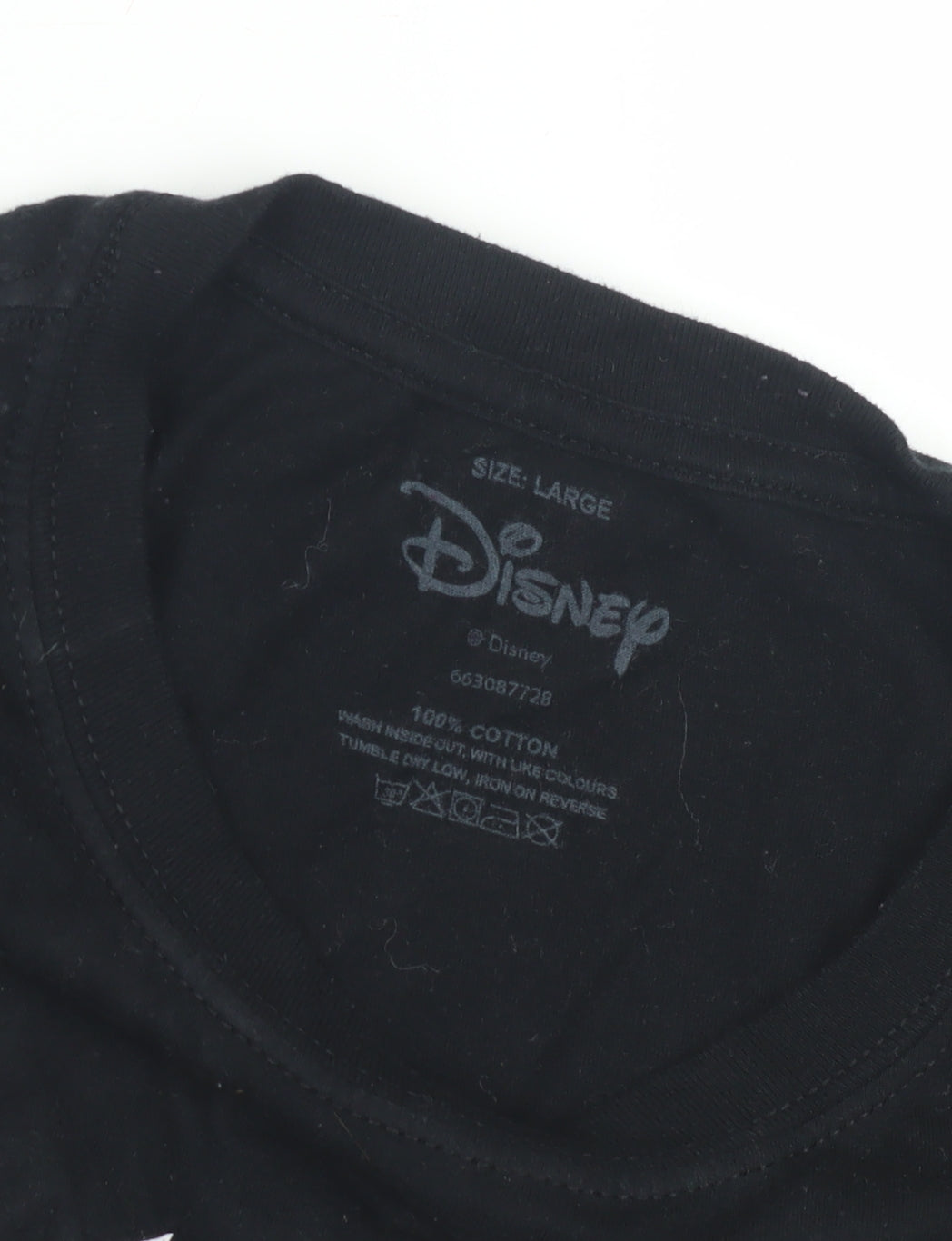 Disney Black Villains T-Shirt, Unisex L, 100% Cotton