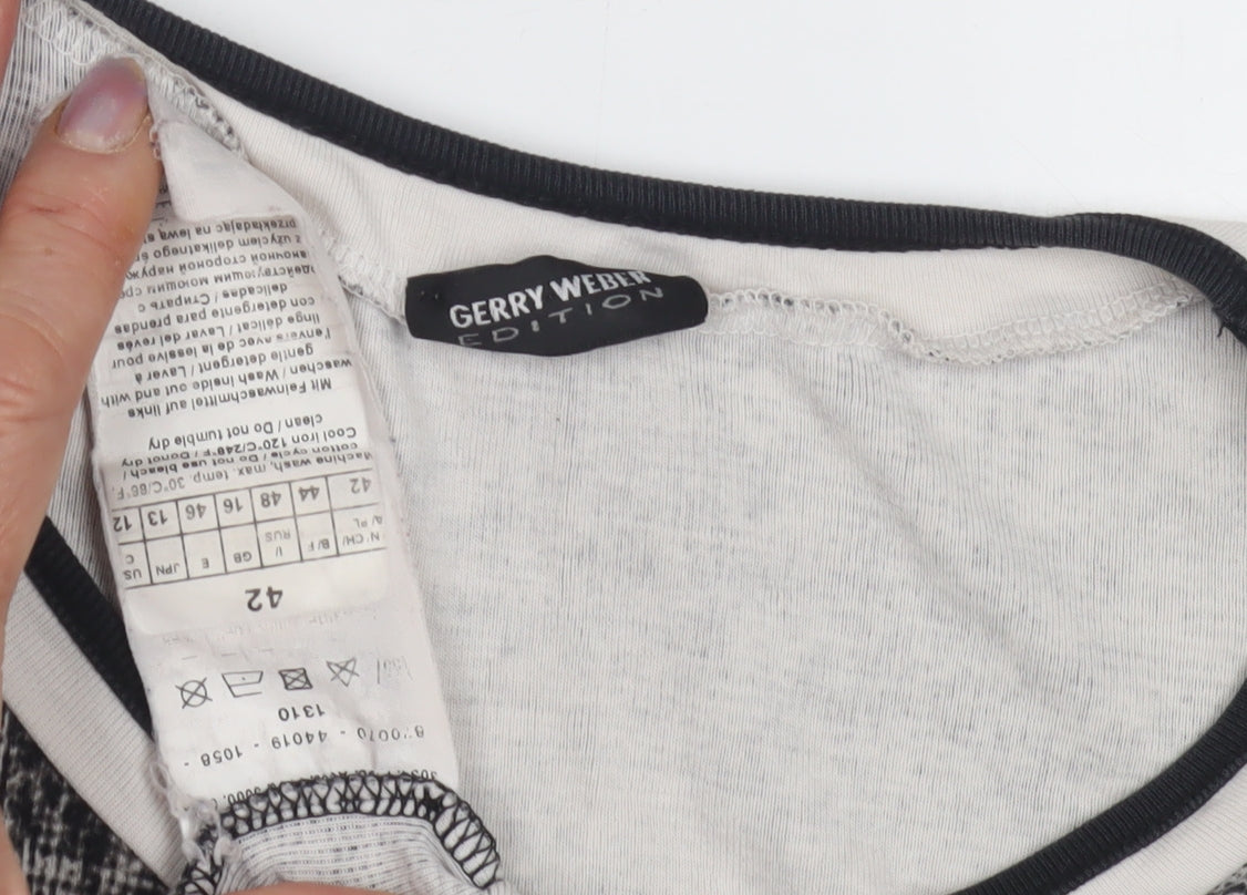 Gerry Weber Women's Multicoloured T-Shirt, Size 14, Round Neck