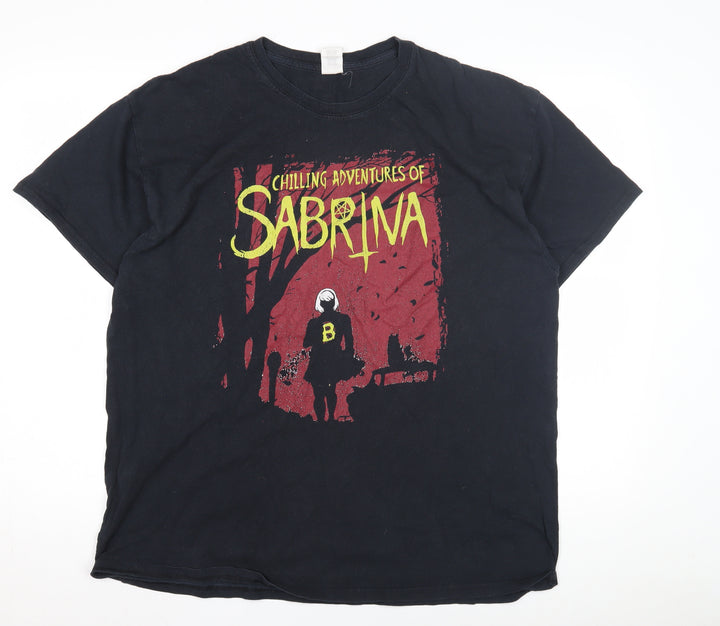 Gildan Unisex Black Sabrina T-Shirt XL Graphic Design