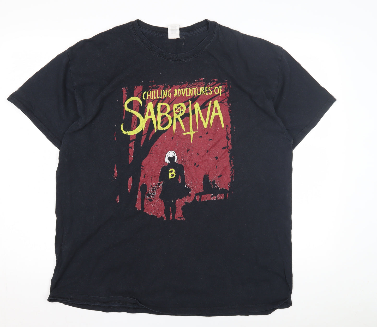 Gildan Unisex Black Sabrina T-Shirt XL Graphic Design