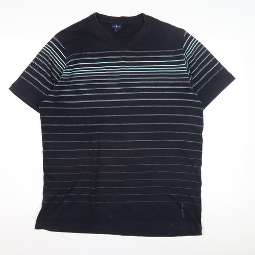 Jasper Conran Men's Black Striped T-Shirt L