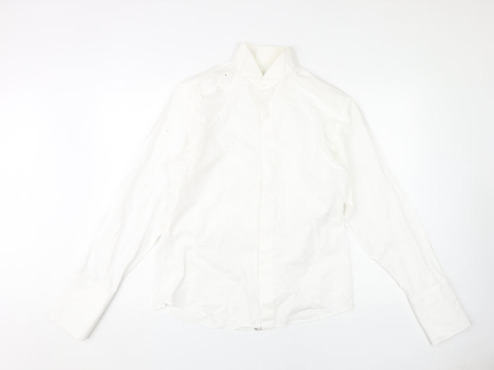 Peador Men's White Cotton Dress Shirt Size 16