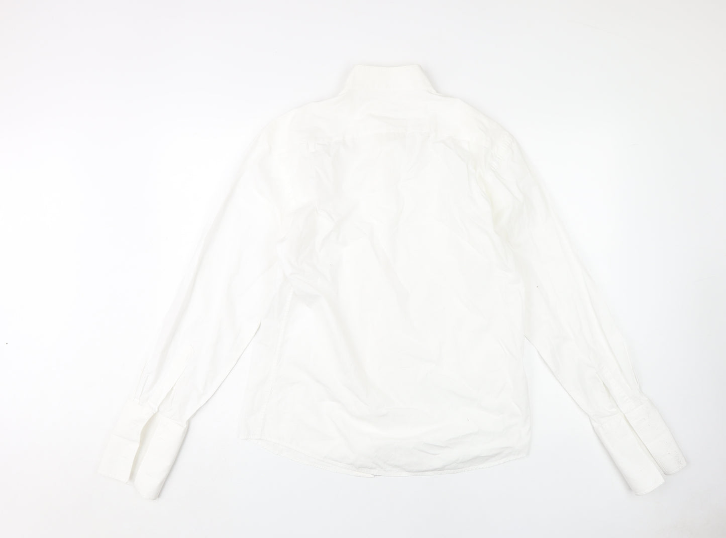 Peador Men's White Cotton Dress Shirt Size 16