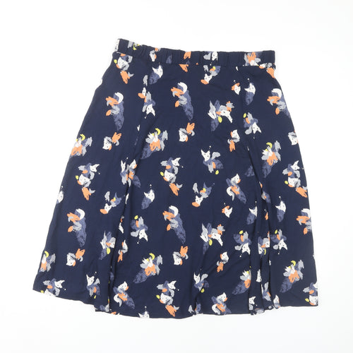 Marks and Spencer Women's Blue A-Line Skirt, Size 14