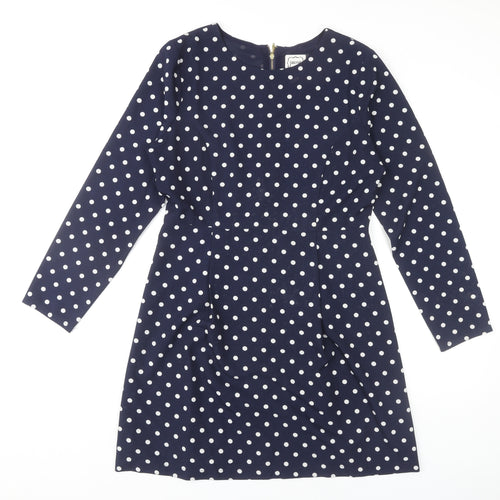 Joanie Women's Blue Polka Dot Long Sleeve Dress