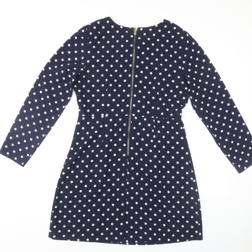 Joanie Women's Blue Polka Dot Long Sleeve Dress