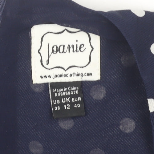 Joanie Women's Blue Polka Dot Long Sleeve Dress