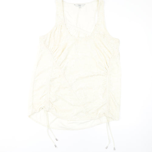 Next Women's Ivory Tank Top, Size 12, Scoop Neck