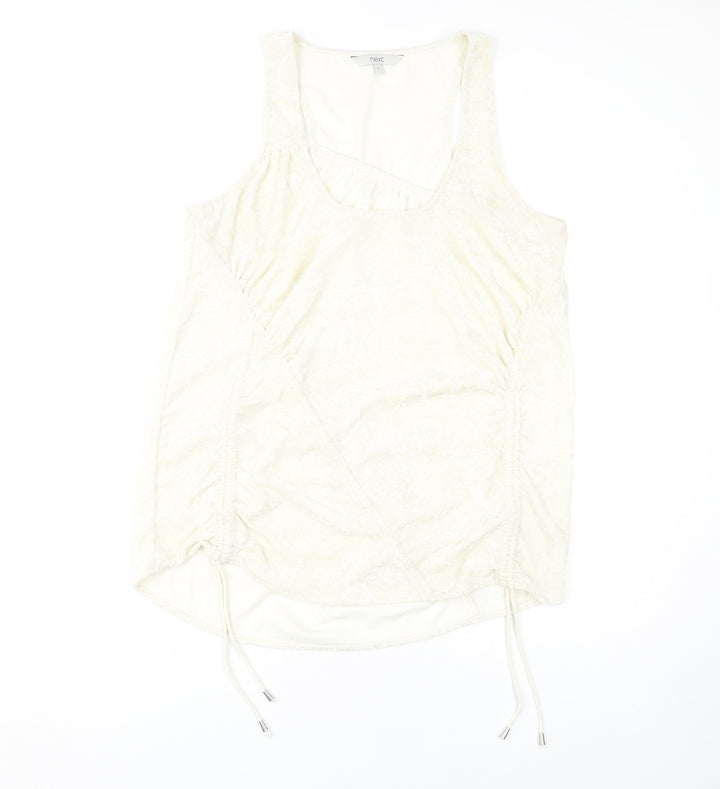 Next Women's Ivory Tank Top, Size 12, Scoop Neck