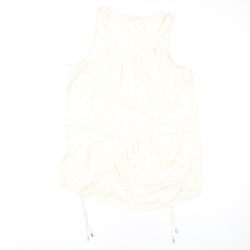 Next Women's Ivory Tank Top, Size 12, Scoop Neck