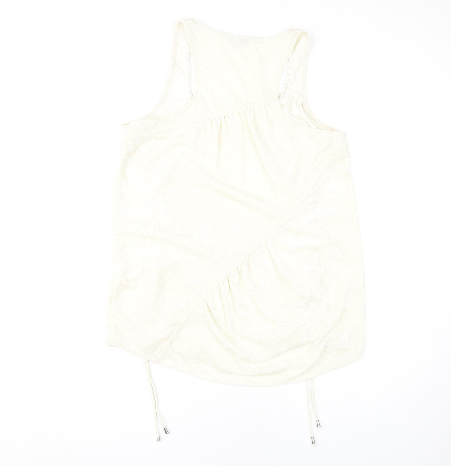 Next Women's Ivory Tank Top, Size 12, Scoop Neck