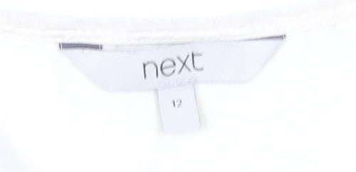 Next Women's Ivory Tank Top, Size 12, Scoop Neck