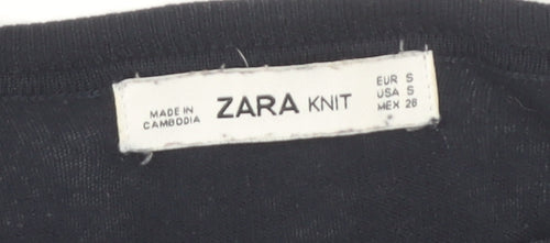 Zara Women's Blue Striped Pullover Jumper Size 8