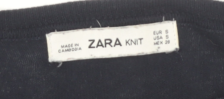 Zara Women's Blue Striped Pullover Jumper Size 8