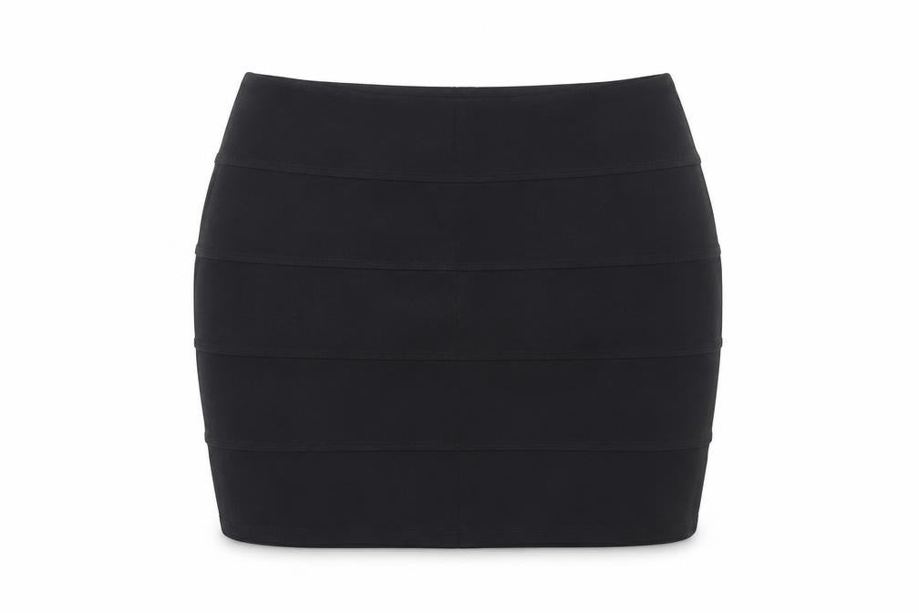 Front view of Marks & Spencer Women's Black Bandage Skirt, size 12