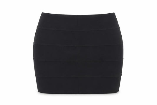 Front view of Marks & Spencer Women's Black Bandage Skirt, size 12