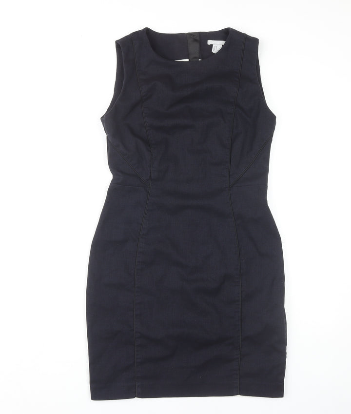 H&M Women's Black Sheath Dress Size 12 Sleeveless