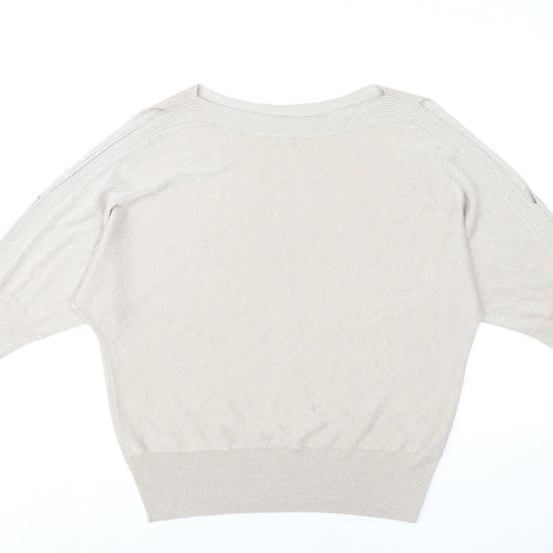 M&Co Women's Gold Jumper Size 14 Viscose Blend