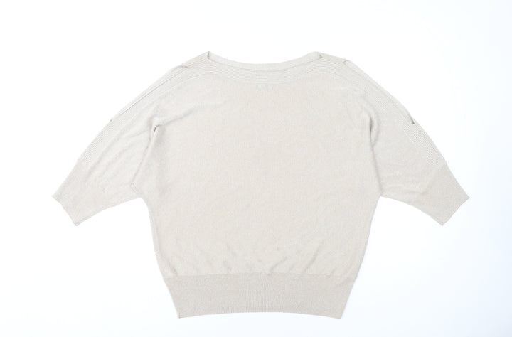 M&Co Women's Gold Jumper Size 14 Viscose Blend