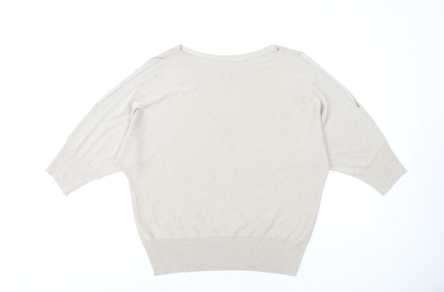 M&Co Women's Gold Jumper Size 14 Viscose Blend