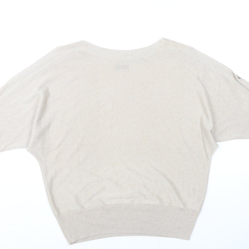 M&Co Women's Gold Jumper Size 14 Viscose Blend