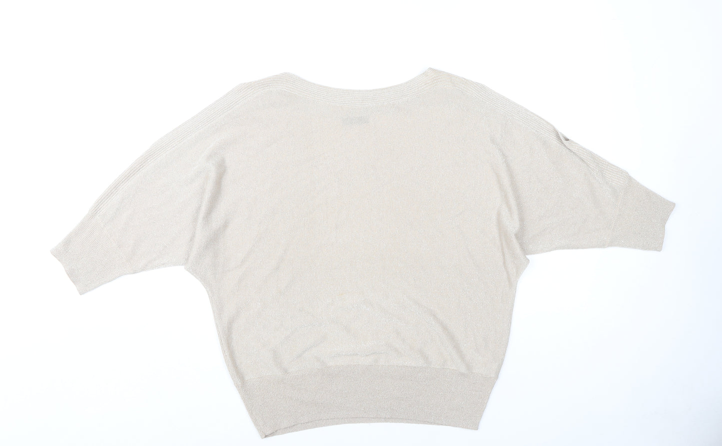 M&Co Women's Gold Jumper Size 14 Viscose Blend