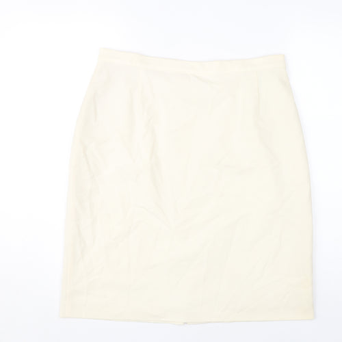 Marks and Spencer Women's Beige Pencil Skirt Size 18