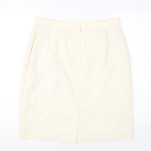 Marks and Spencer Women's Beige Pencil Skirt Size 18
