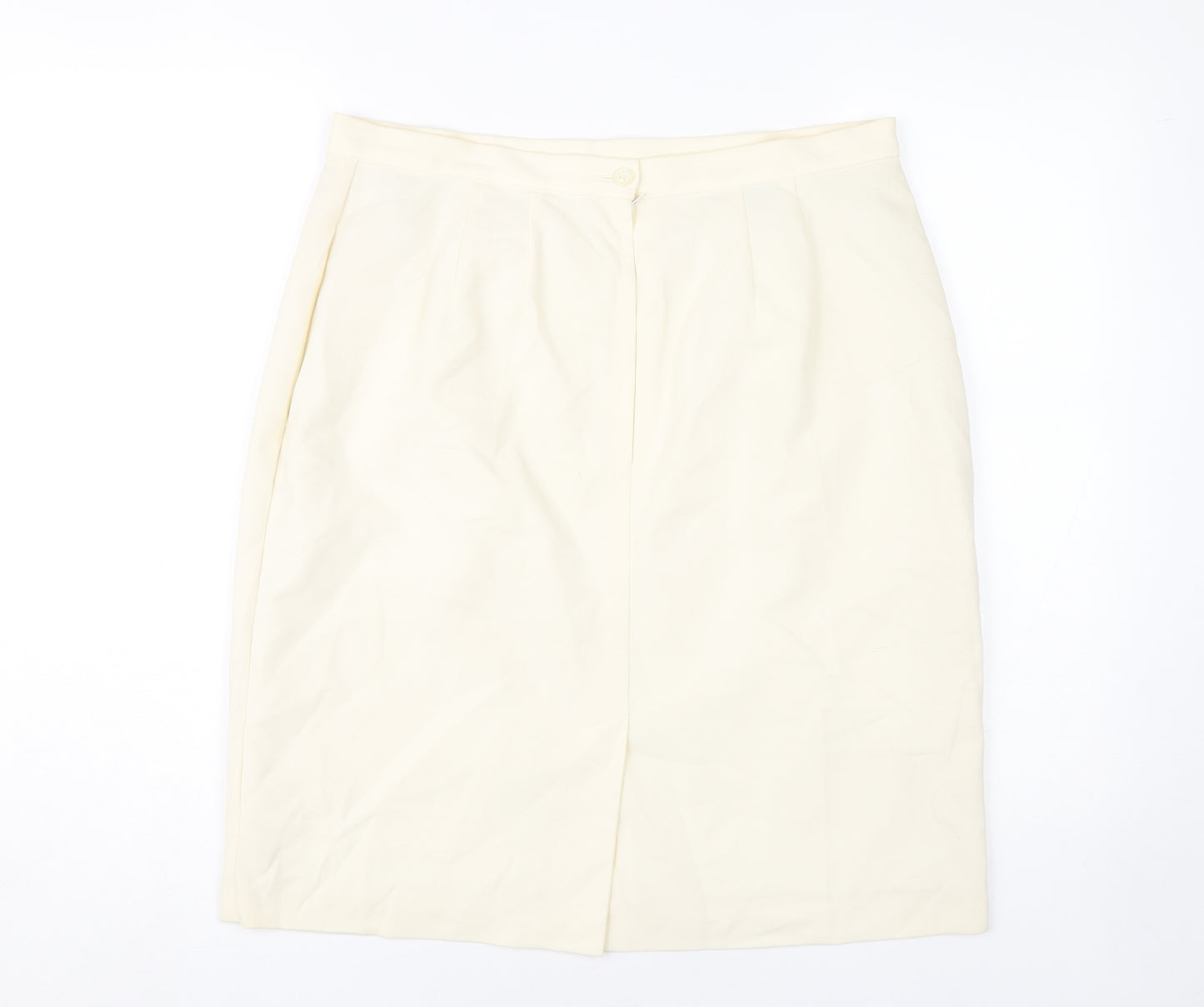 Marks and Spencer Women's Beige Pencil Skirt Size 18