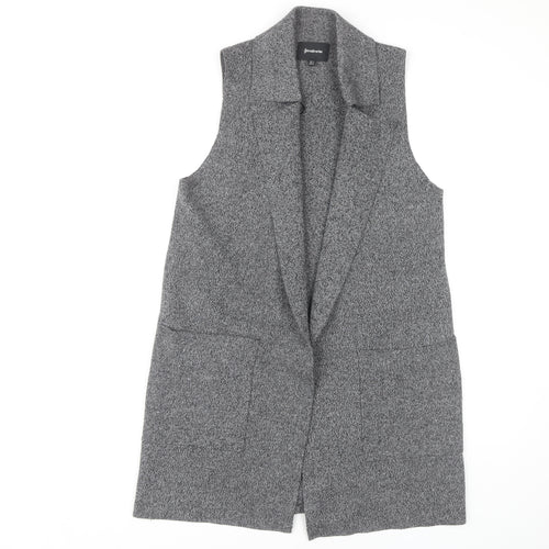 Stradivarius Women's Grey Waistcoat Size S Casual