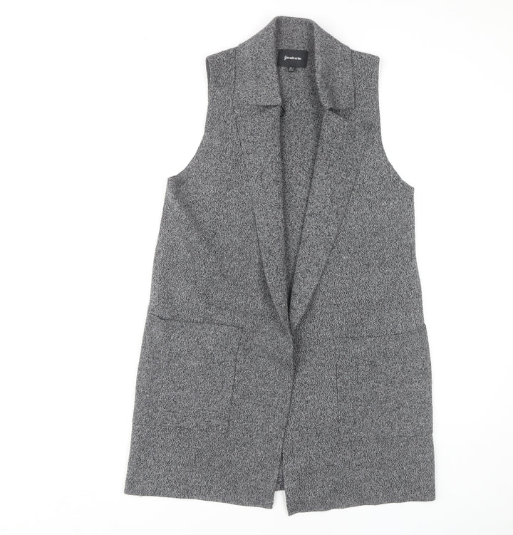 Stradivarius Women's Grey Waistcoat Size S Casual