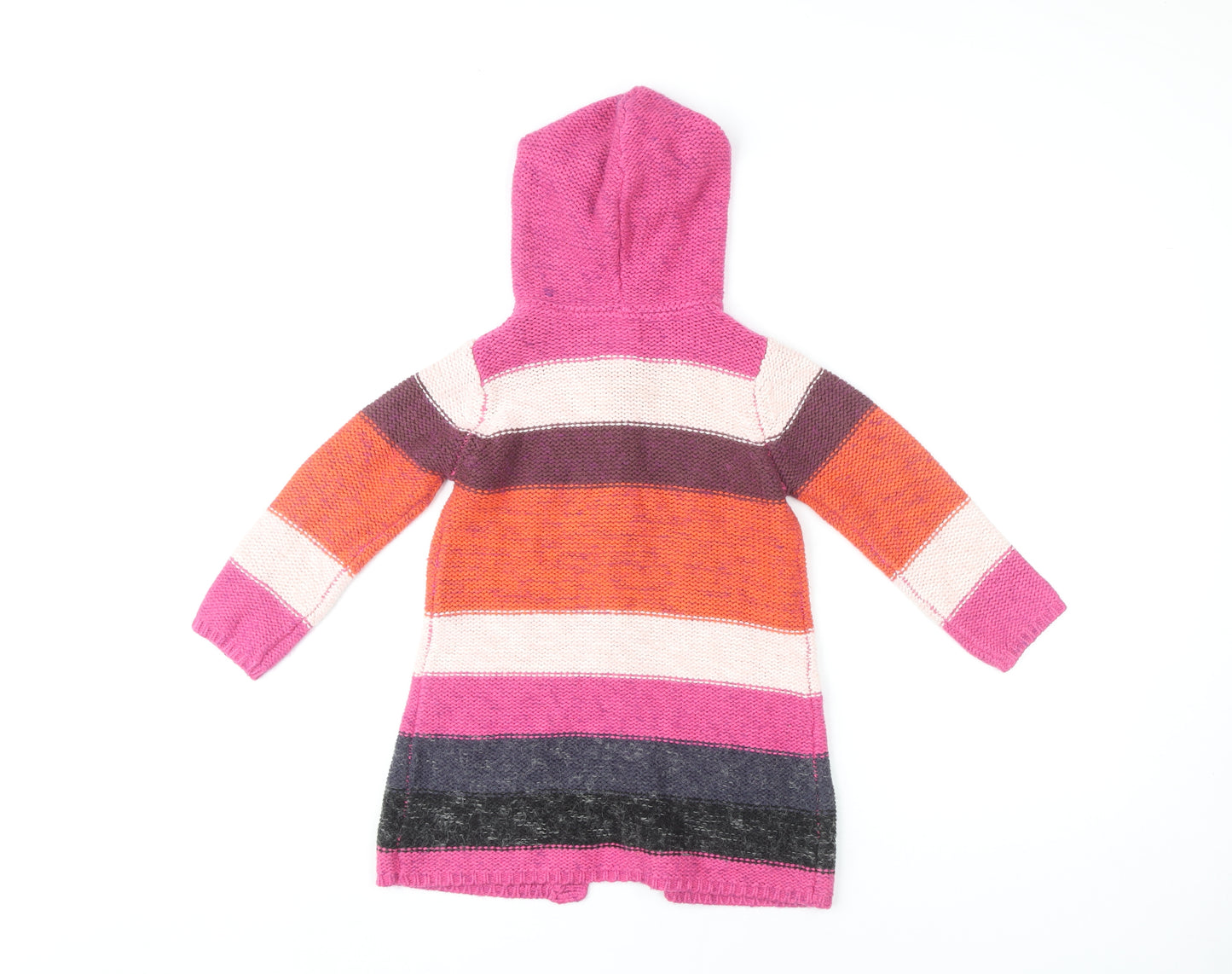 John Lewis Girls Multi Cardigan 6 Years Hooded Button Knit
