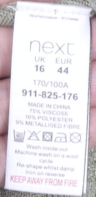 Next Women's Green Pullover Jumper Size 16