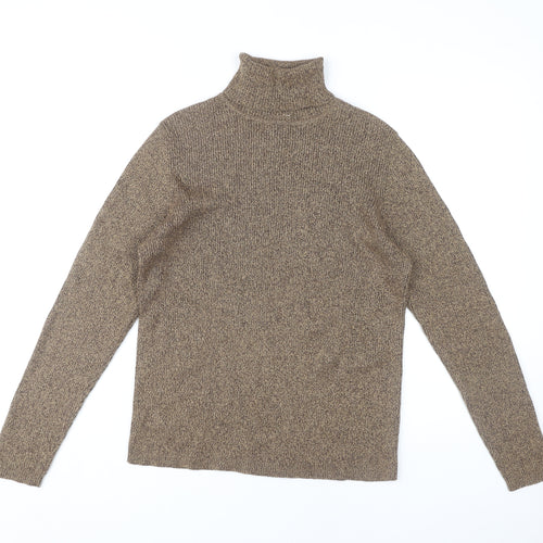 Karen Scott Women's Brown Pullover Jumper, M, High Neck