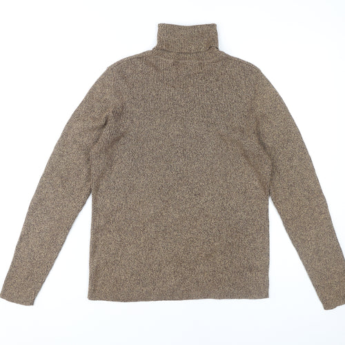 Karen Scott Women's Brown Pullover Jumper, M, High Neck