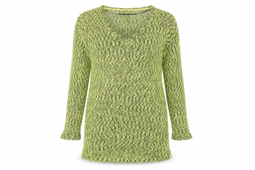 Front view of Staple Women's Green Open-Knit jumper, size 12