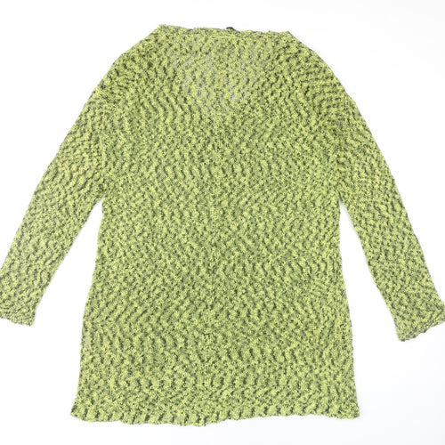Staple Women's Green Open-Knit Pullover Jumper Size 12