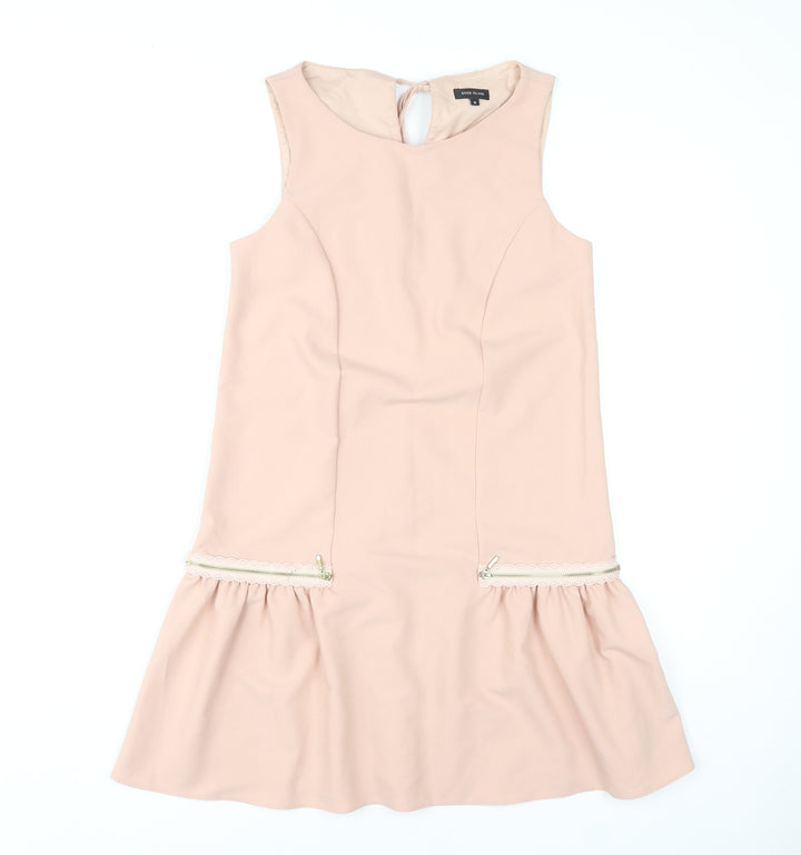 River Island Women's Pink Sleeveless Shift Dress Size 8