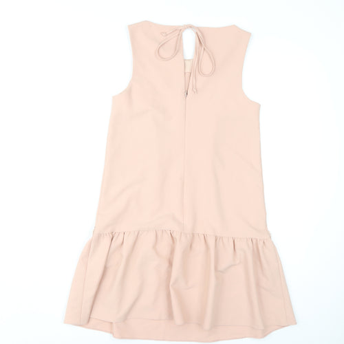 River Island Women's Pink Sleeveless Shift Dress Size 8