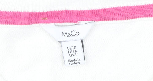 M&Co Women's Ivory Pullover Jumper Size 10