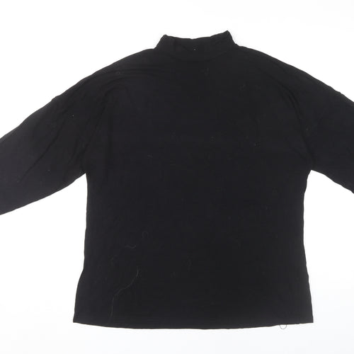 Boohoo Women's Black High Neck Top, Size 10