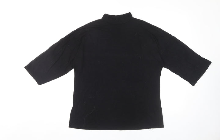 Boohoo Women's Black High Neck Top, Size 10