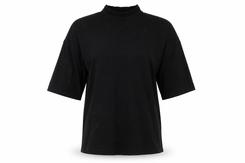 Front view of Boohoo Women's Black High Neck Top, size 10